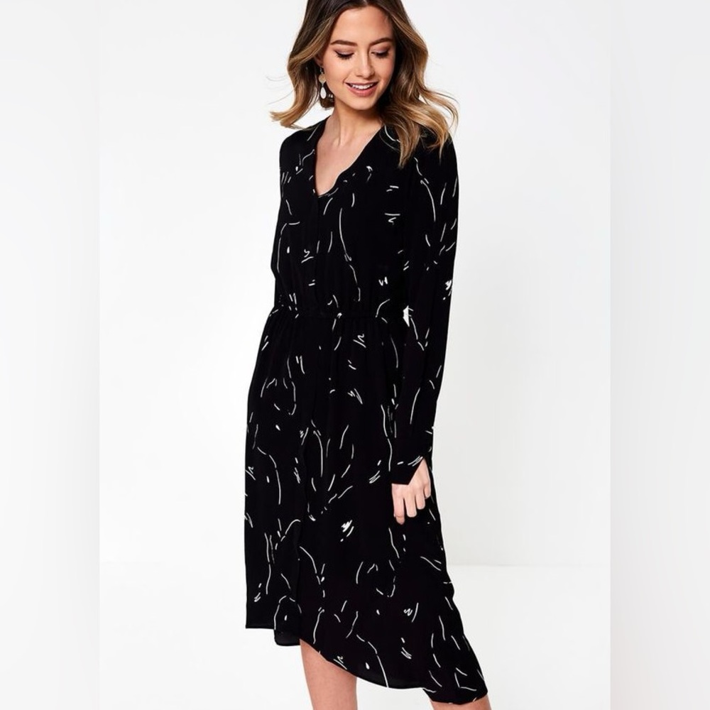 AWARE by Vero Moda black & white pattern dress, size M